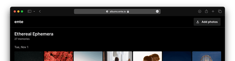 Add photos without Ente account Add photos without Ente account