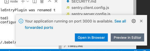 VSCode - Container port VSCode - Container port