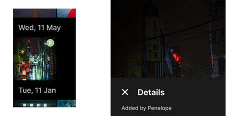 The name of the uploader is shown in ente The name of the uploader is shown in ente