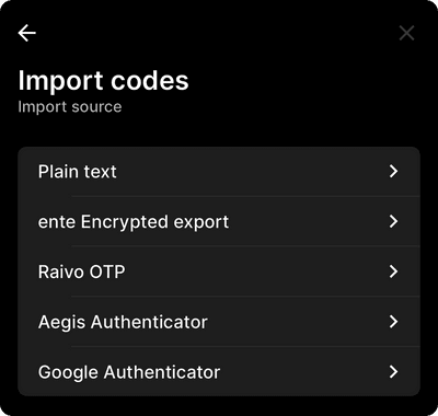 Screenshots of the import screen within ente
Auth Screenshots of the import screen within ente
Auth