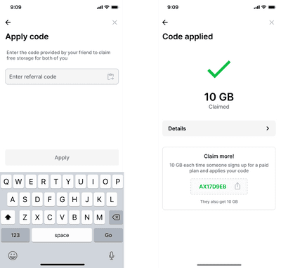 Apply referral code
screen Apply referral code
screen