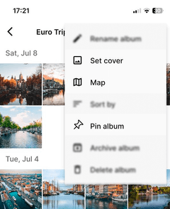 Improvements to albums on ente Improvements to albums on ente