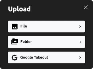 Support for importing Google Takeout zips Support for importing Google Takeout zips