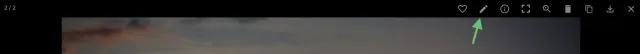 A new pencil icon in the top right toolbar of image preview on web A new pencil icon in the top right toolbar of image preview on web